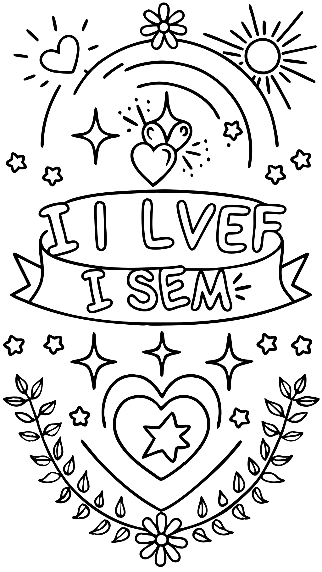 coloriage d’affirmation positive de l’estime de soi